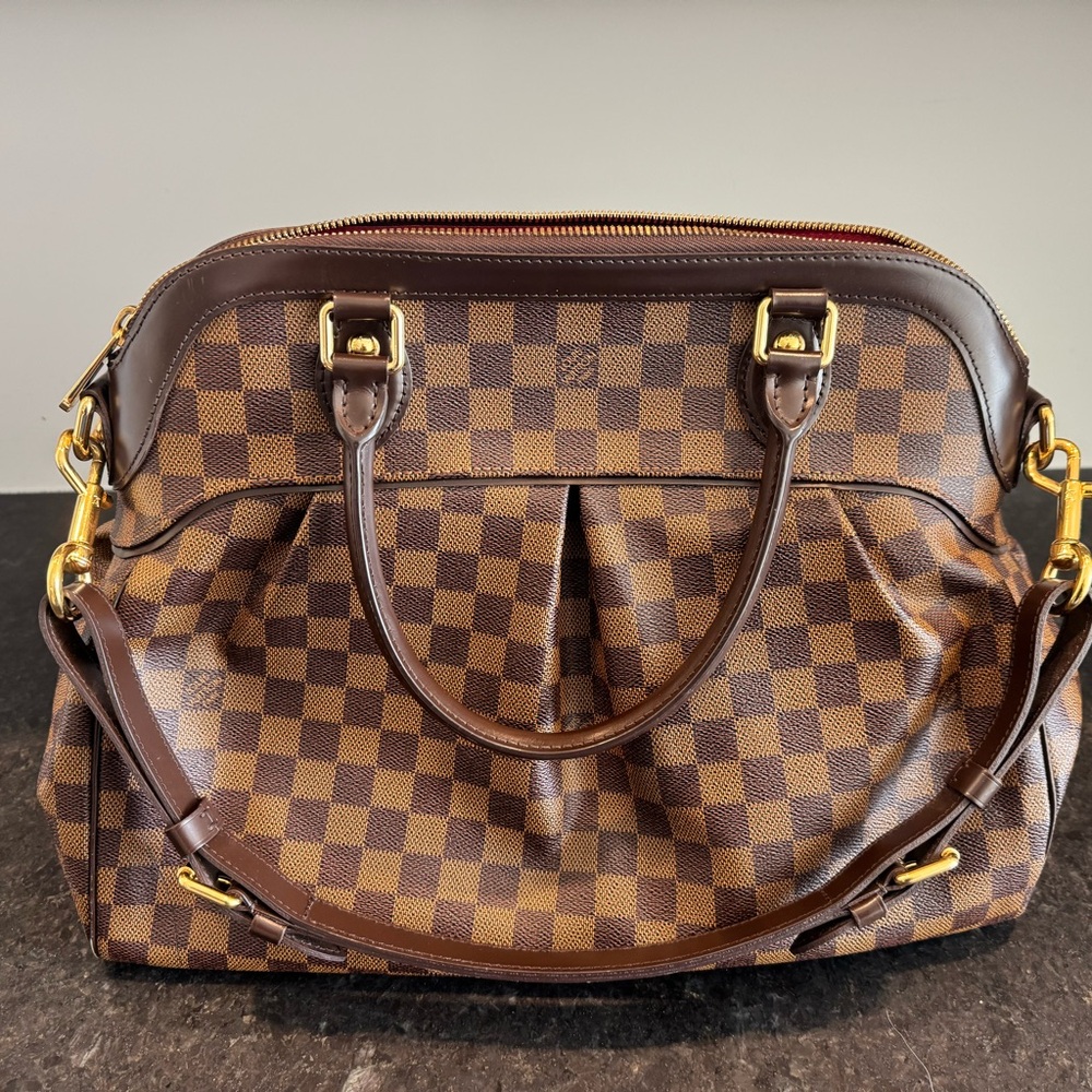 Louis Vuitton Brown Bag with Damier Ebene Canvas